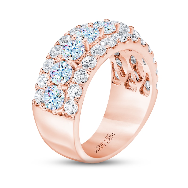 THE LEO First Light Diamond Anniversary Ring 3 ct tw Round-cut Rose Gold Plated