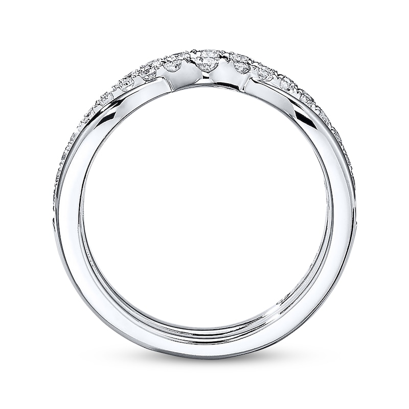 THE LEO Diamond Enhancer Ring 3/4 ct tw Round-cut White Gold Plated