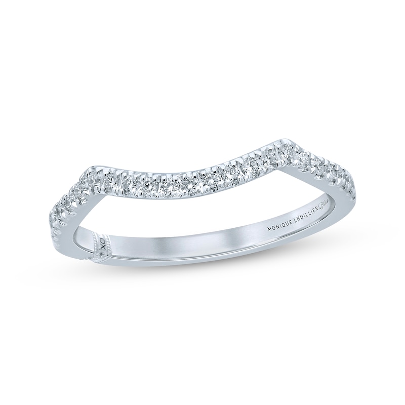 Monique Lhuillier Bliss Diamond Wedding Band 1/5 ct tw Round-cut White Gold Plated