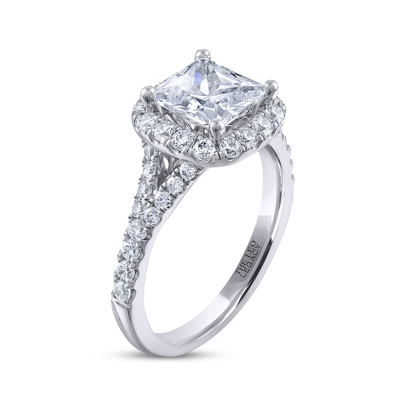 THE LEO Legacy Lab-Created Diamond Princess-Cut Engagement Ring 2-1/2 ct tw White Gold Plated
