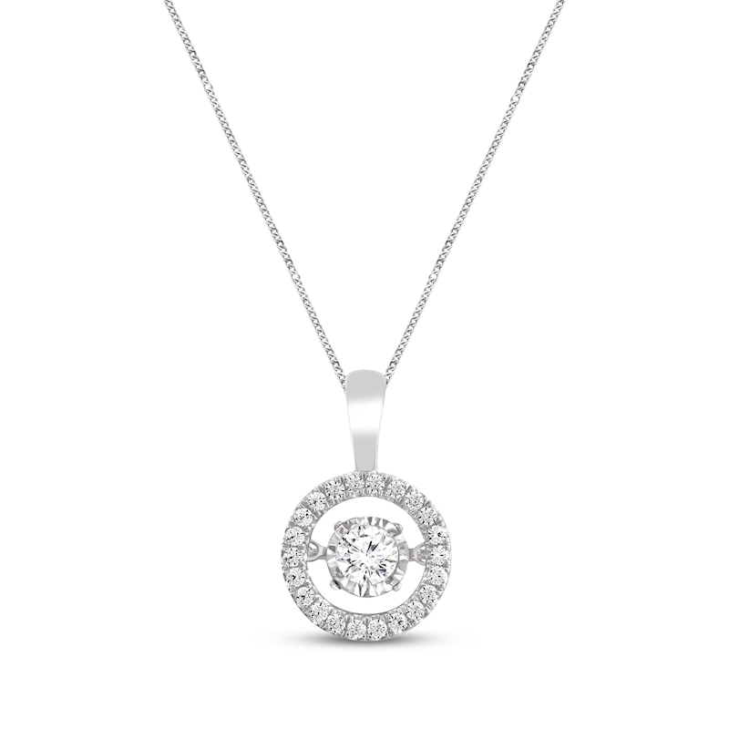 Unstoppable Love Necklace 1/2 ct tw Round-cut Diamond White Gold Plated 19