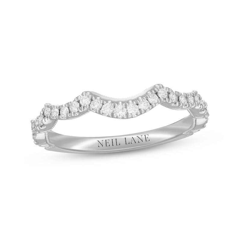 Neil Lane Diamond Wedding Band 1/3 ct tw Round-cut White Gold Plated