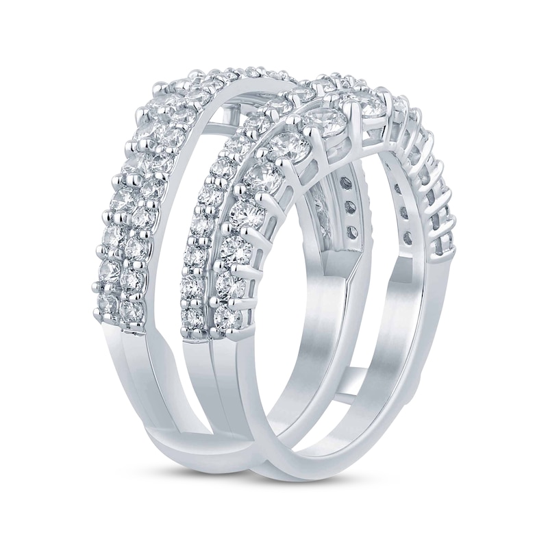 Lab-Created Diamonds by Enhancer Ring 2 ct tw White Gold Plated