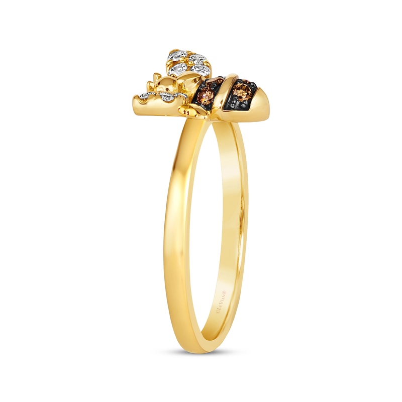 Le Vian Diamond Bee Ring 1/4 ct tw Honey Gold Plated