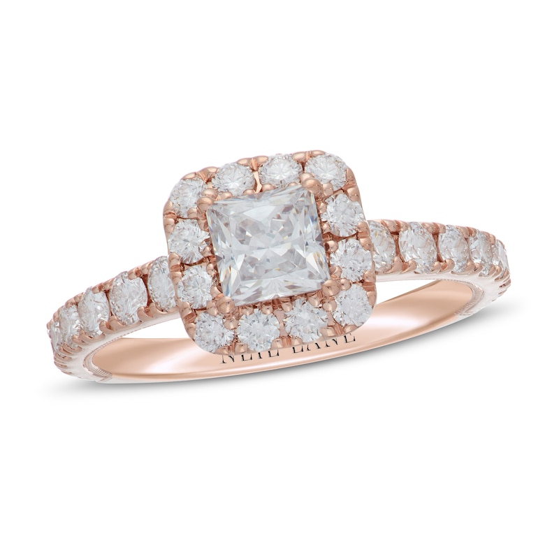 Neil Lane Premiere Diamond Engagement Ring 1-5/8 ct tw Rose Gold Plated