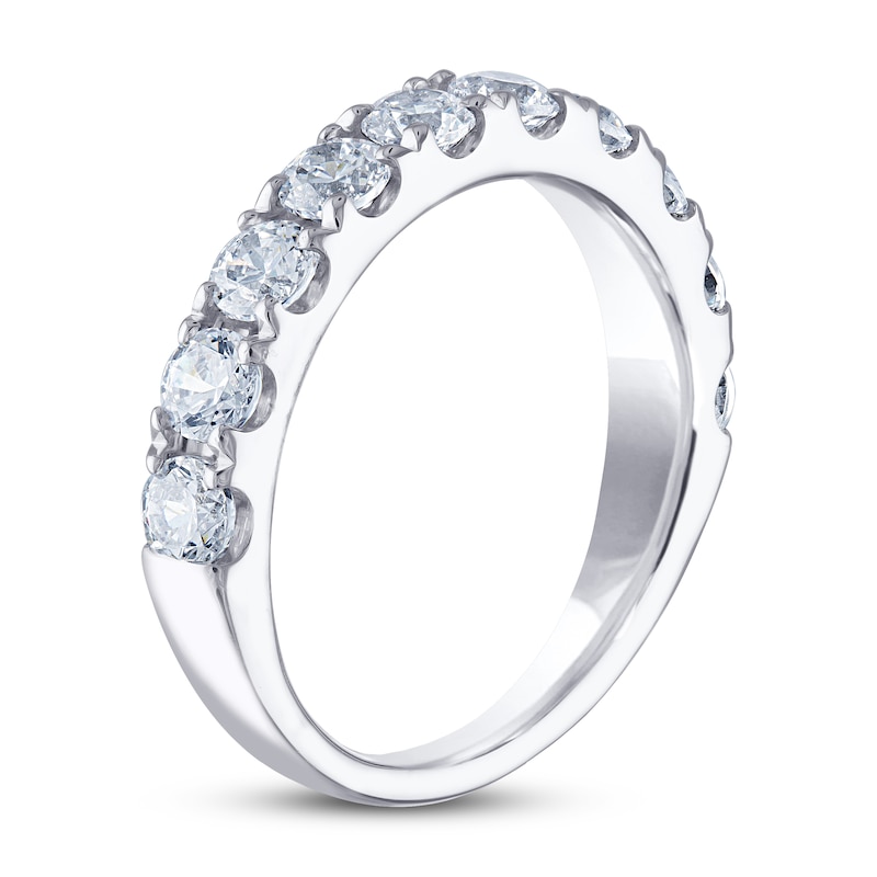 THE LEO Diamond Anniversary Ring 1-1/2 ct tw Round-cut White Gold Plated