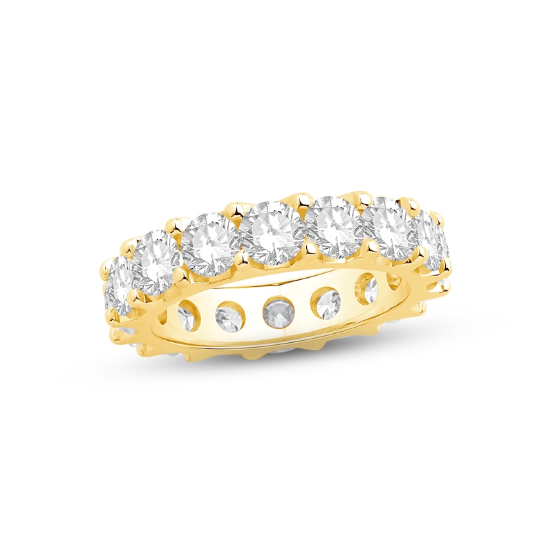 Diamond Eternity Ring 3 ct tw Round-cut Yellow Gold Plated