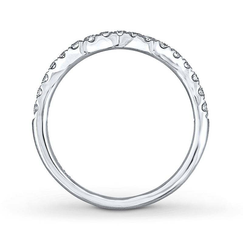 THE LEO Diamond Wedding Band 3/8 ct tw Round-cut White Gold Plated