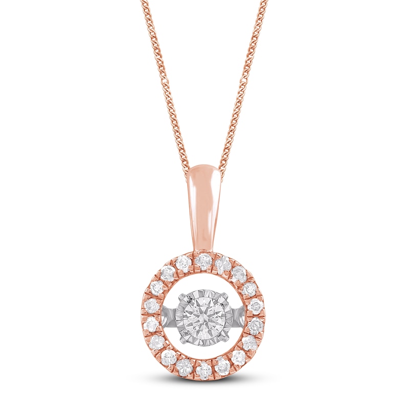 Unstoppable Love Diamond Necklace 1/2 ct tw Rose Gold Plated 19