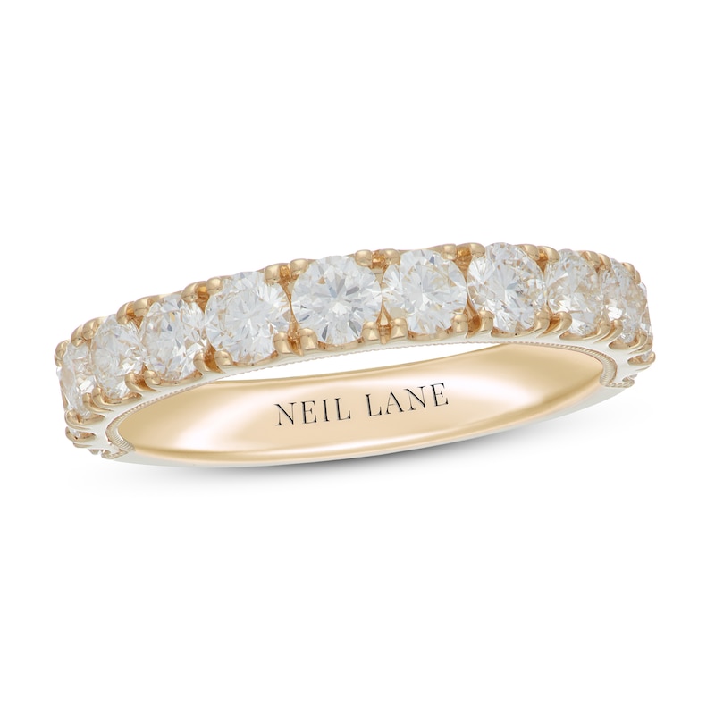 Neil Lane Diamond Anniversary Band 1-1/2 ct tw Yellow Gold Plated