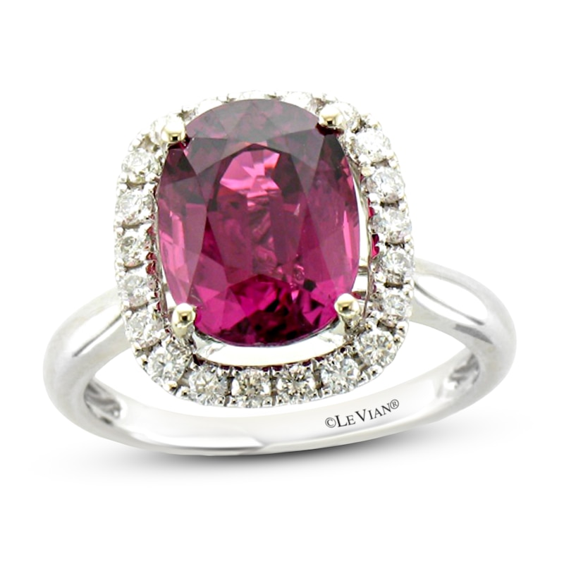 Le Vian Ruby Ring 1/2 ct tw Diamonds Vanilla Gold Plated - Size 7