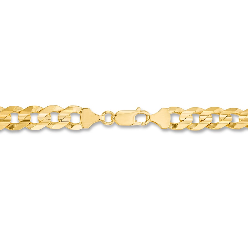 Cuban Curb Chain Necklace Yellow Gold Plated 22