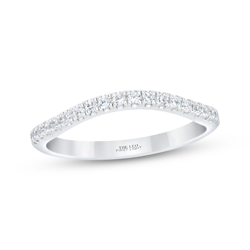 THE LEO First Light Diamond Wedding Band 1/4 ct tw White Gold Plated