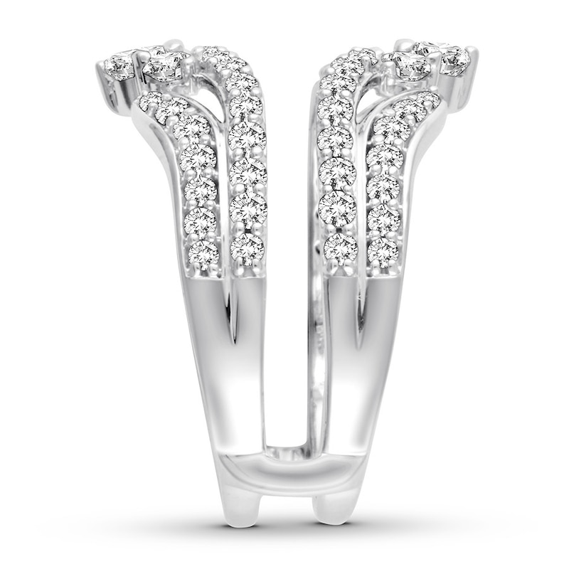 Diamond Enhancer Ring 1-1/2 ct tw Round-cut White Gold Plated