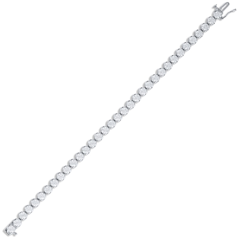 Lab-Created Diamonds by Line Bracelet 8 ct tw White Gold Plated 7
