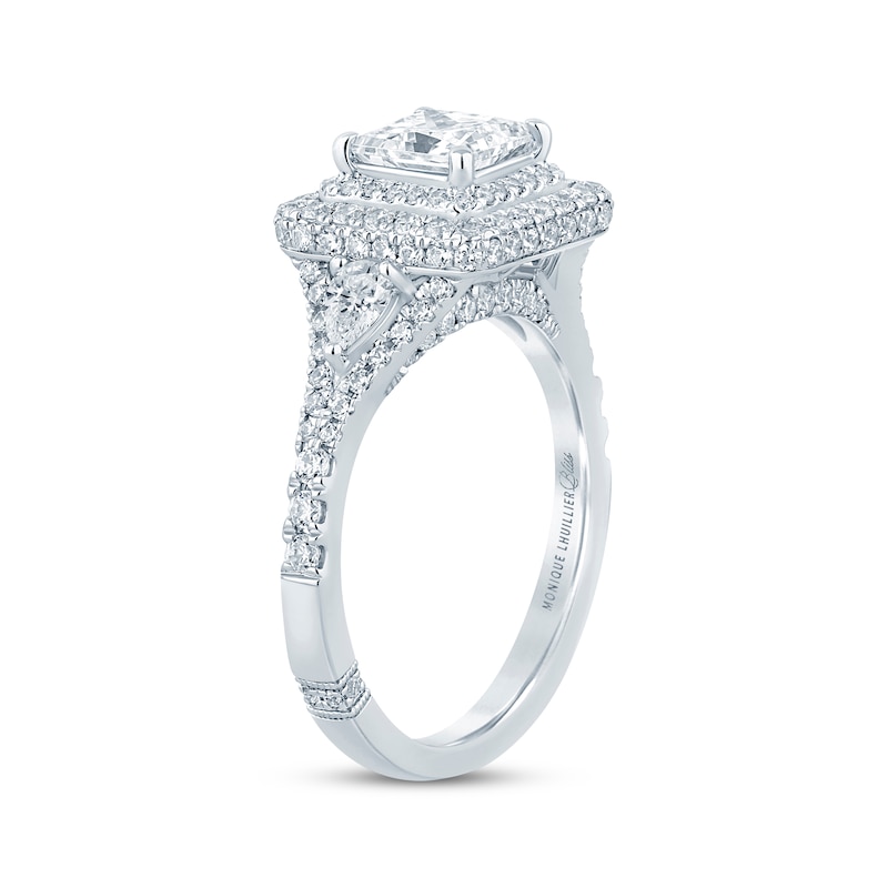 Monique Lhuillier Bliss Princess-Cut Diamond Engagement Ring 2 ct tw White Gold Plated
