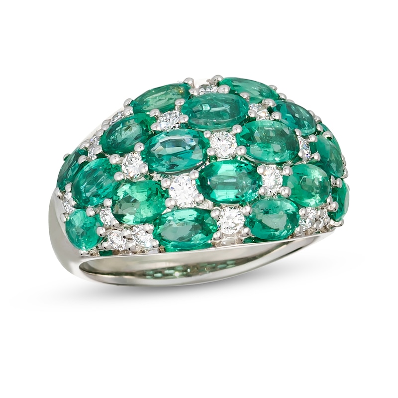 Le Vian Couture Emerald Ring 3/8 ct tw Diamonds Platinum - Size 7