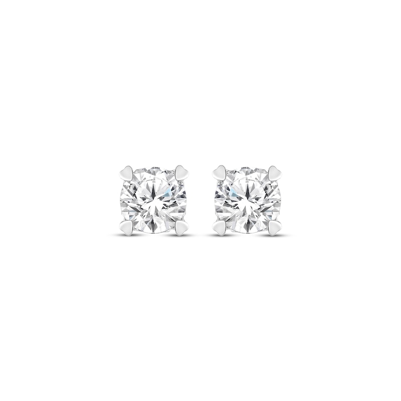 Diamond Earrings 1/2 ct tw Round-cut White Gold Plated