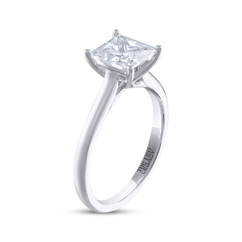 THE LEO Legacy Lab-Created Diamond Princess-Cut Solitaire Engagement Ring 2 ct tw White Gold Plated