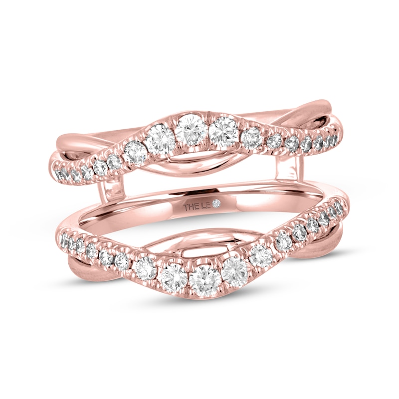 THE LEO Diamond Enhancer Ring 3/4 ct tw Round-cut Rose Gold Plated
