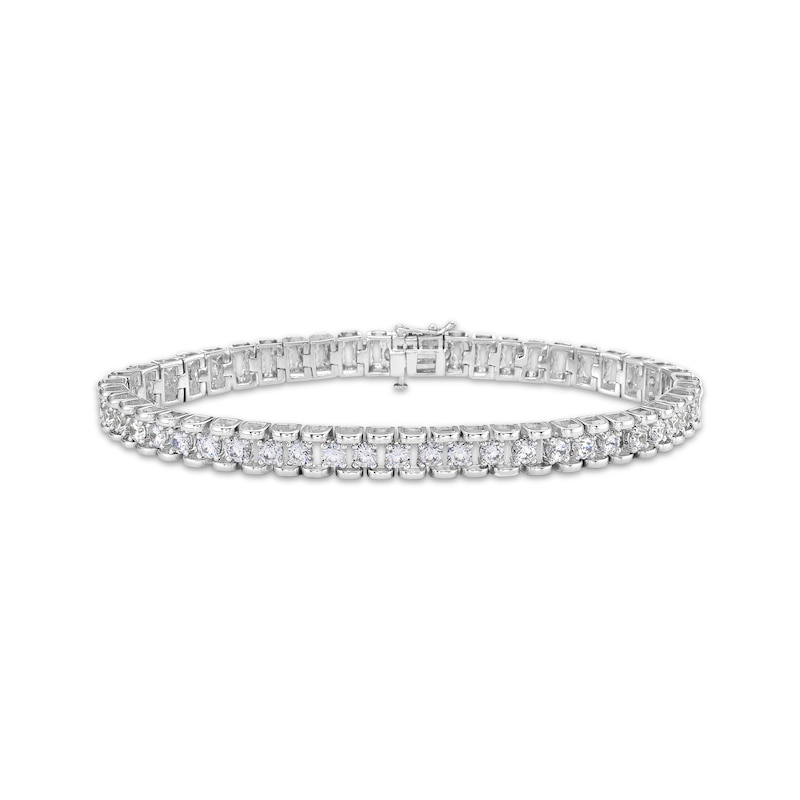 Men's Diamond Link Bracelet 4 ct tw White Gold Plated 8.5