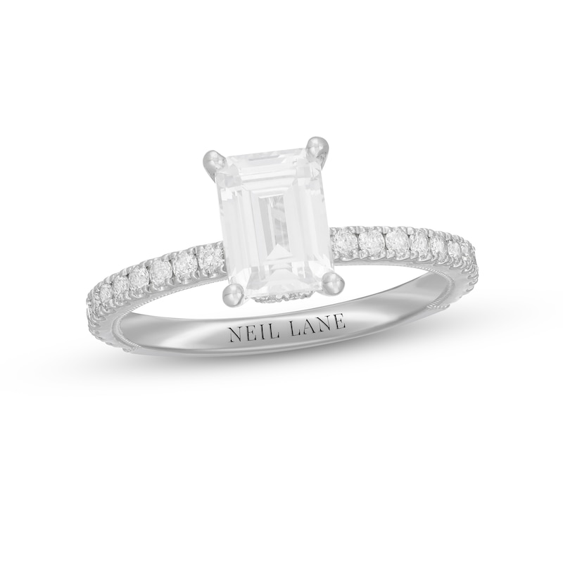 Neil Lane Diamond Engagement Ring 1-7/8 ct tw White Gold Plated