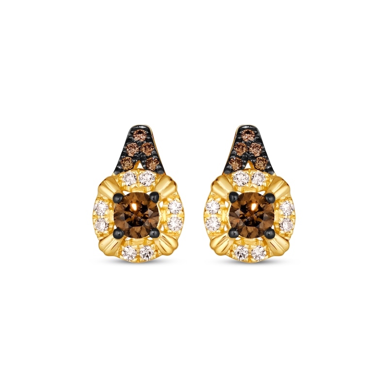 Le Vian Diamond Earrings 1/2 ct tw Honey Gold Plated