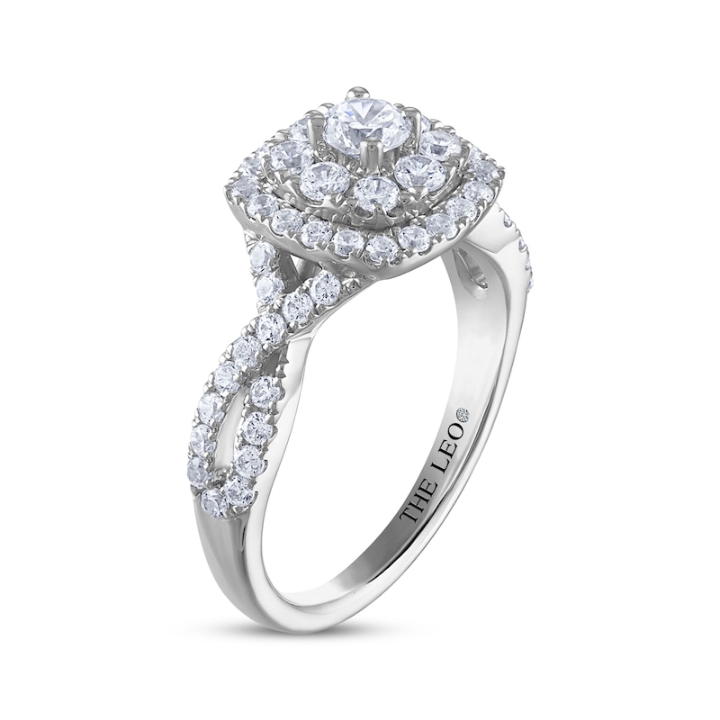 THE LEO Diamond Round-Cut Engagement Ring 1 ct tw White Gold Plated