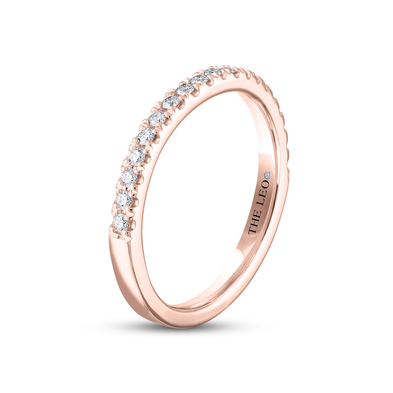 THE LEO Diamond Wedding Band 1/4 ct tw Round-cut Rose Gold Plated