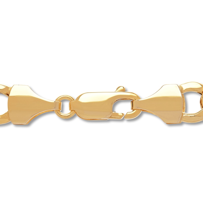 Figaro Link Necklace Yellow Gold Plated 22