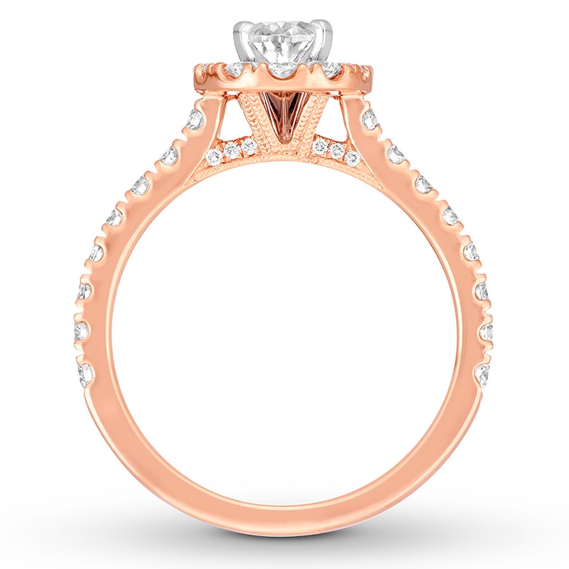 Neil Lane Diamond Engagement Ring 1-1/2 ct tw Rose Gold Plated