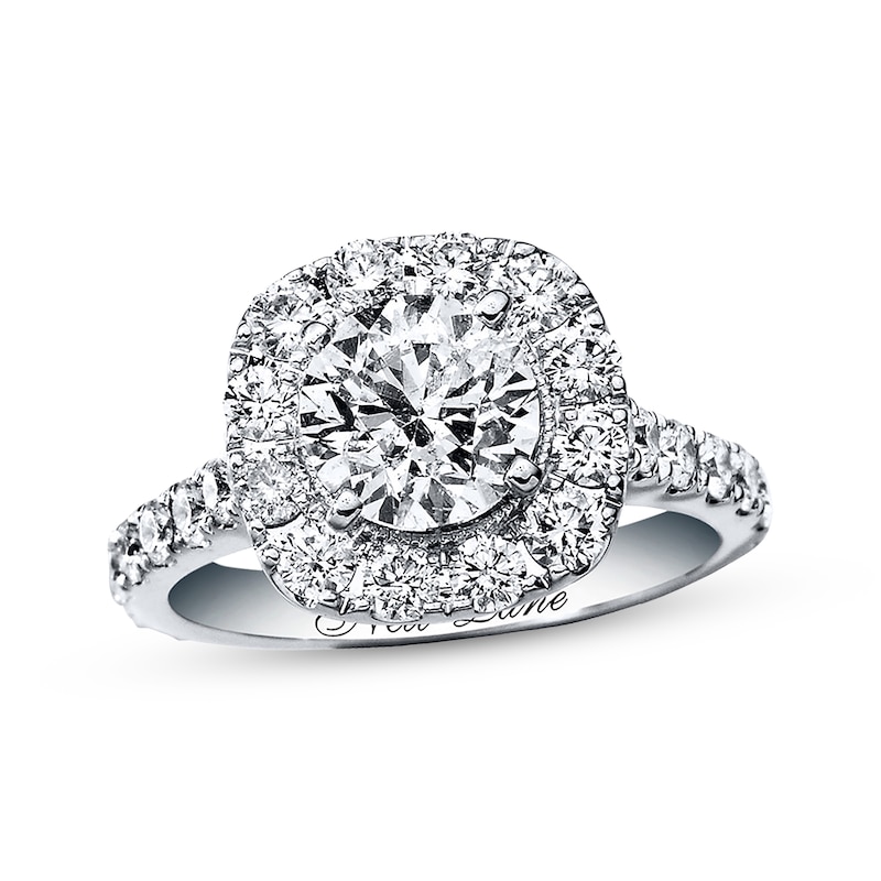 Neil Lane Engagement Ring 2-3/4 ct tw Diamonds White Gold Plated