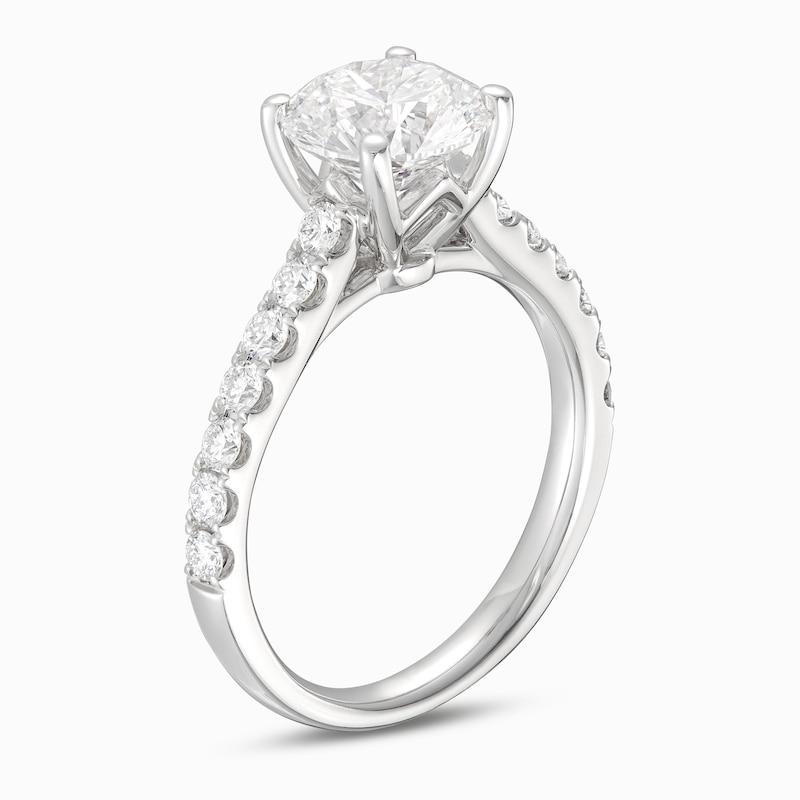 THE LEO Legacy Lab-Created Diamond Engagement Ring 2-3/8 ct tw White Gold Plated
