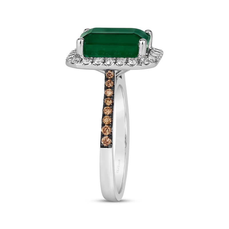 Le Vian Emerald-Cut Emerald Ring 5/8 ct tw Diamonds Vanilla Gold Plated
