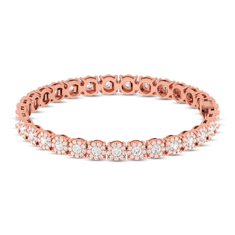 Diamond Fashion Bracelet 5 ct tw Rose Gold Plated 7