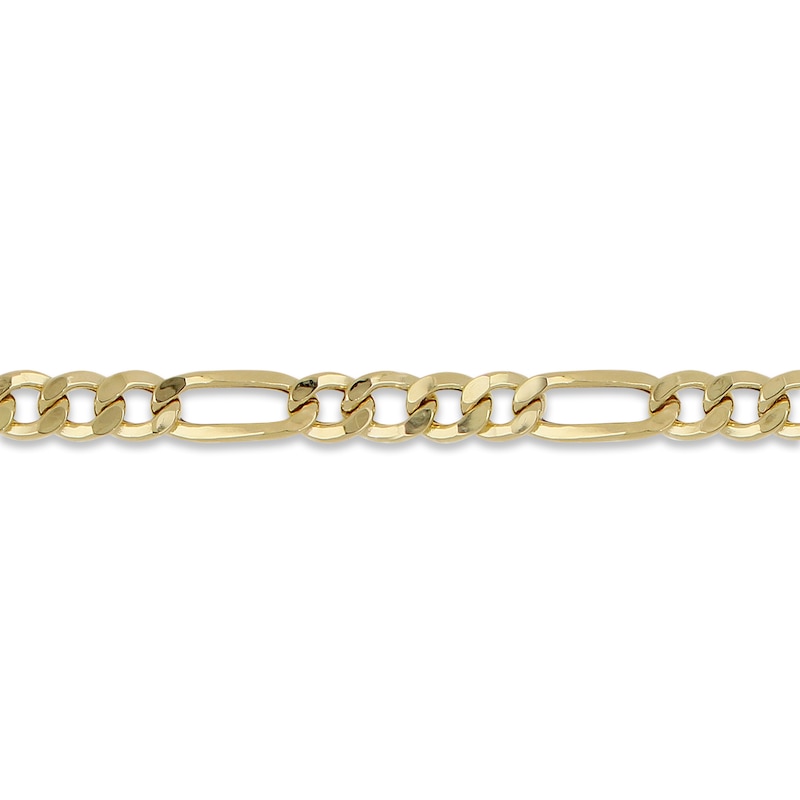 Hollow Figaro Chain Necklace Yellow Gold Plated 24