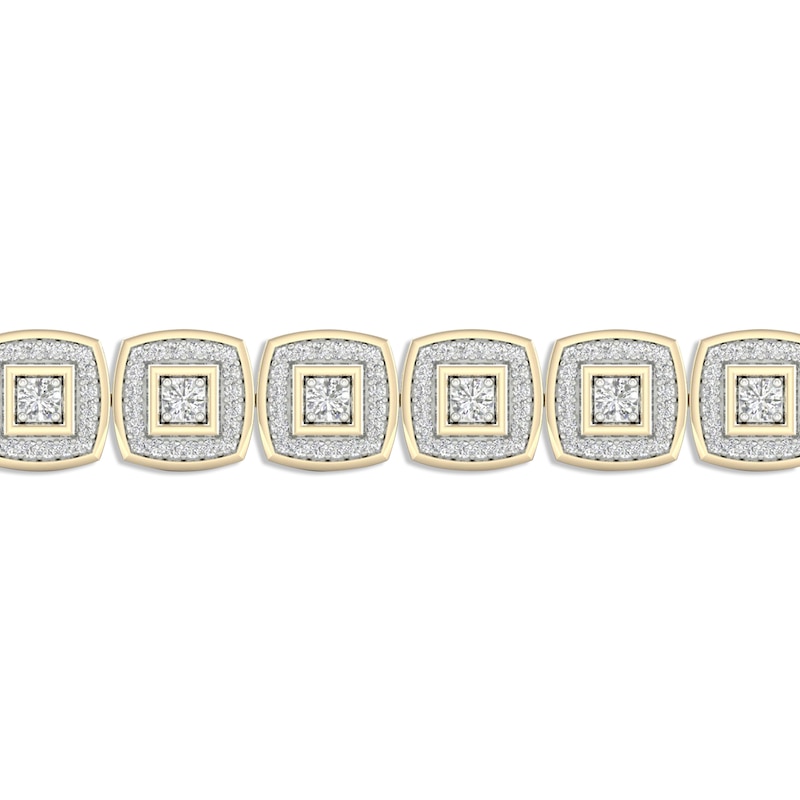 Men's Lab-Created Diamonds by Bracelet 4-1/2 ct tw Yellow Gold Plated 8.5