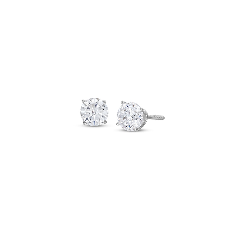 Diamond Earrings 1 ct tw Round-cut White Gold Plated