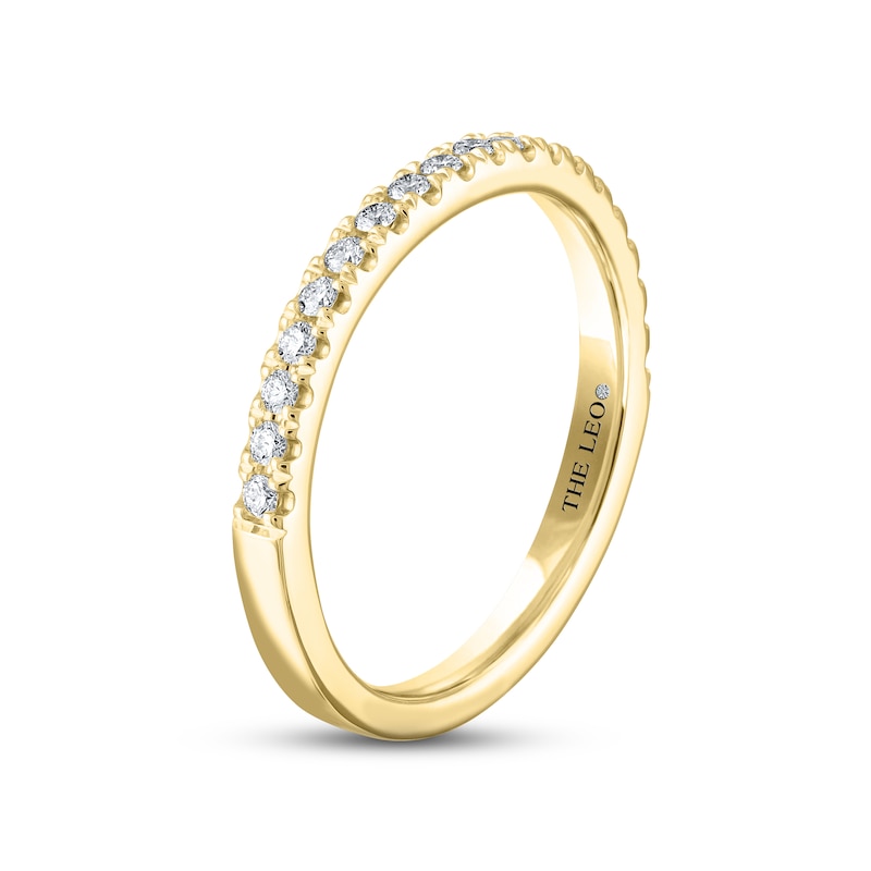 THE LEO Diamond Wedding Band 1/4 ct tw Round-cut Yellow Gold Plated