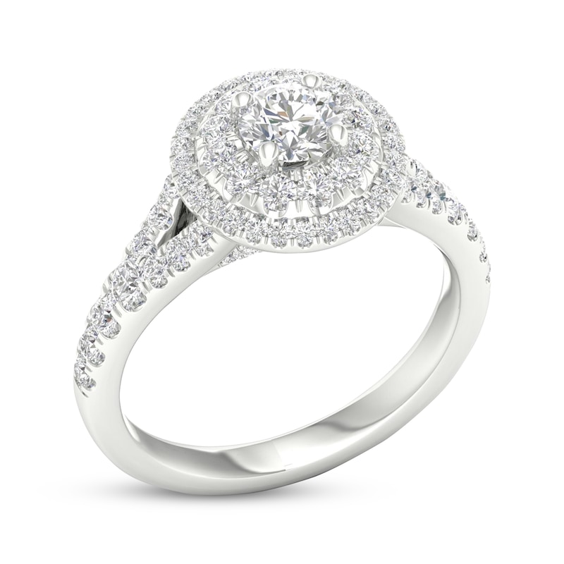 Round-Cut Diamond Engagement Ring 1-1/5 ct tw White Gold Plated