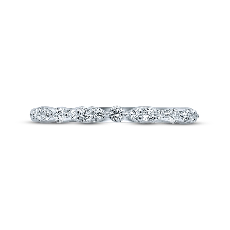 Monique Lhuillier Bliss Diamond Wedding Band 1/4 ct tw Round-cut White Gold Plated