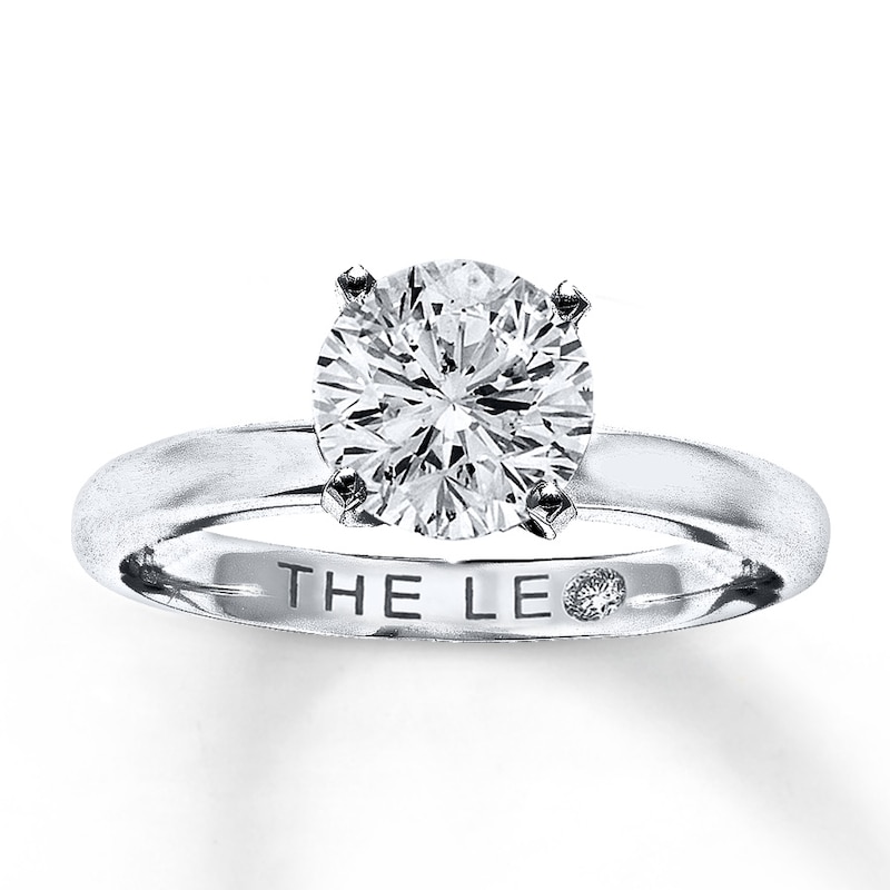 THE LEO Diamond Artisan Ring 1-1/2 ct tw Round-cut White Gold Plated
