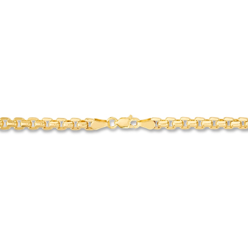 Box Chain Necklace Yellow Gold Plated 24