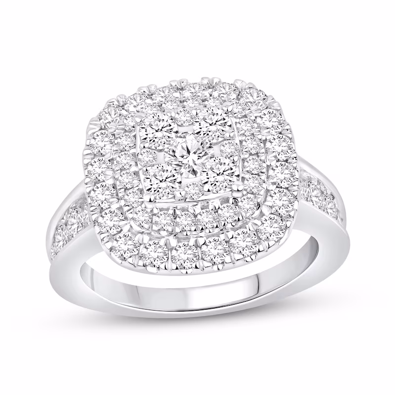 Now + Forever Diamond Engagement Ring 2 ct tw Round-cut 14K White Gold