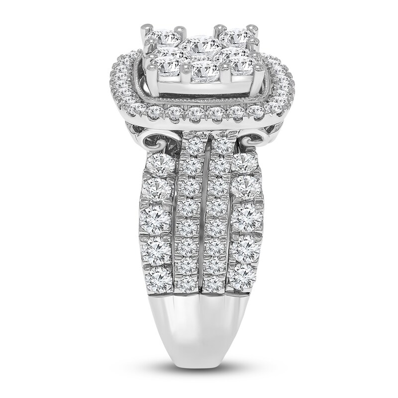 Diamond Engagement Ring 3 carat tw Round 14K White Gold
