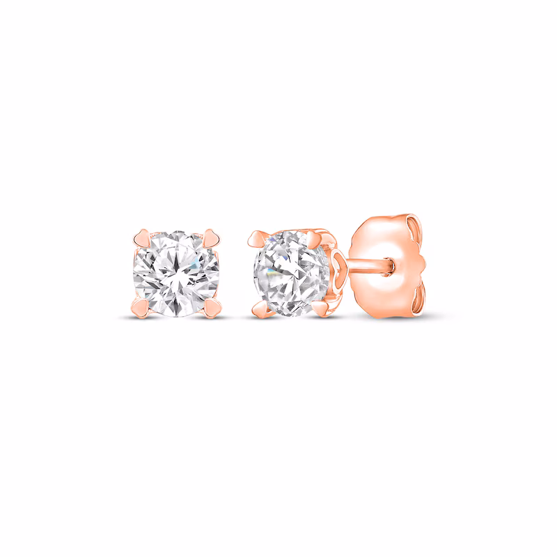 Diamond Earrings 1/2 ct tw Round-cut 14K Rose Gold (I/I2)