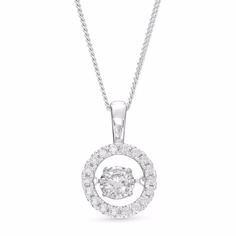 Unstoppable Love Necklace 1/2 ct tw 10K White Gold 19