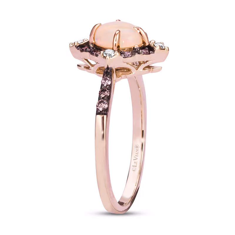 Le Vian Opal Ring 1/5 ct tw Diamonds 14K Strawberry Gold