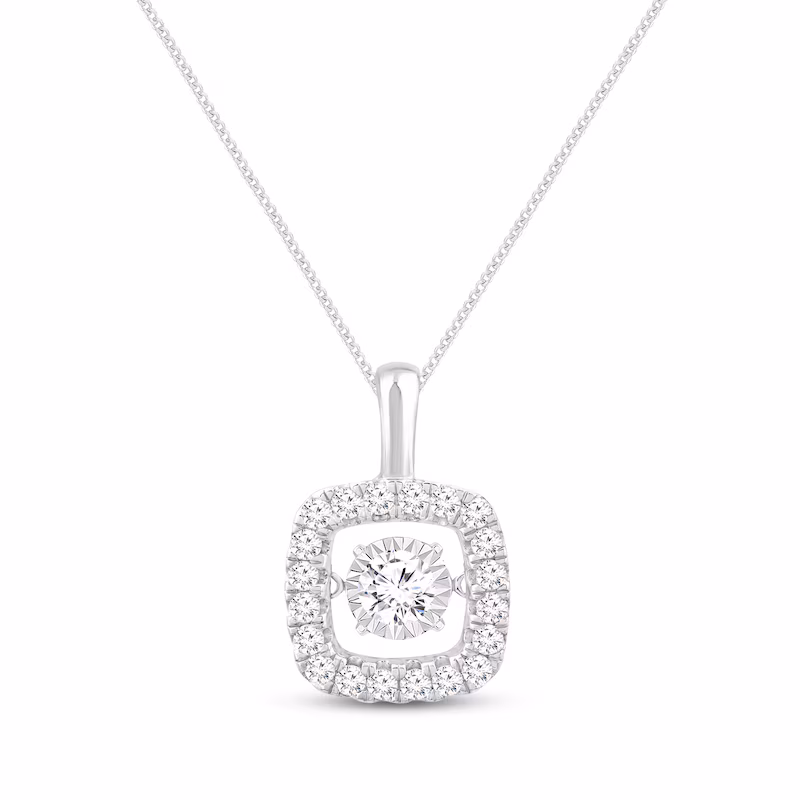 Unstoppable Love Necklace 1/2 ct tw 10K White Gold 19
