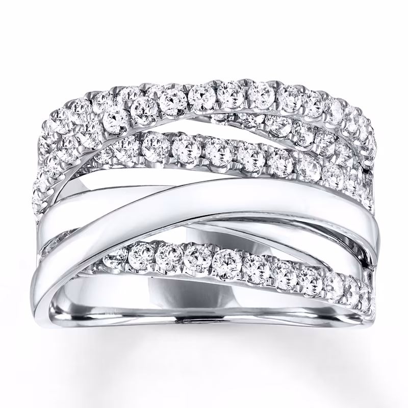 Diamond Ring 1-1/2 ct tw Round 14K White Gold